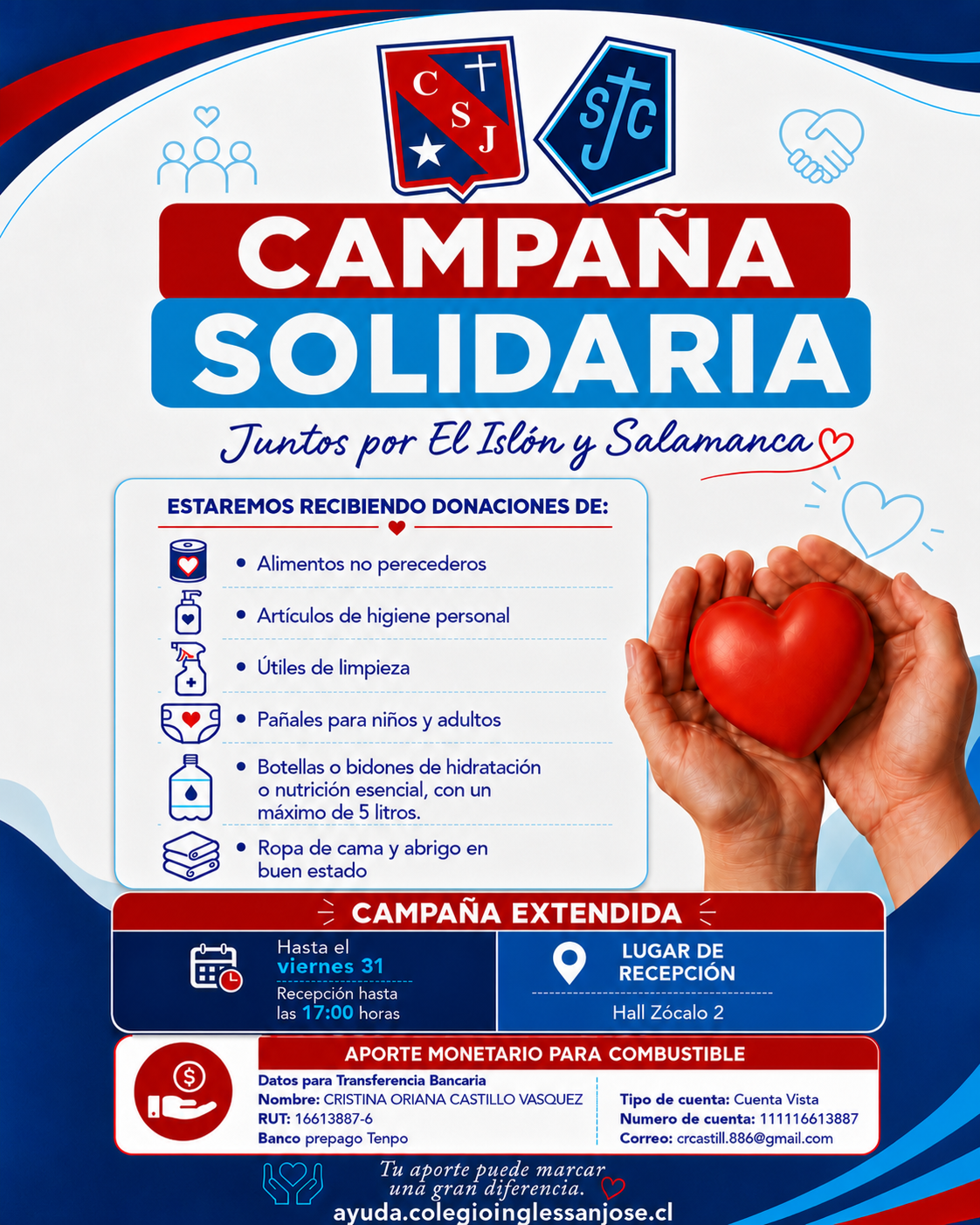 Campaña Solidaria: Juntos por El Islón y Salamanca
